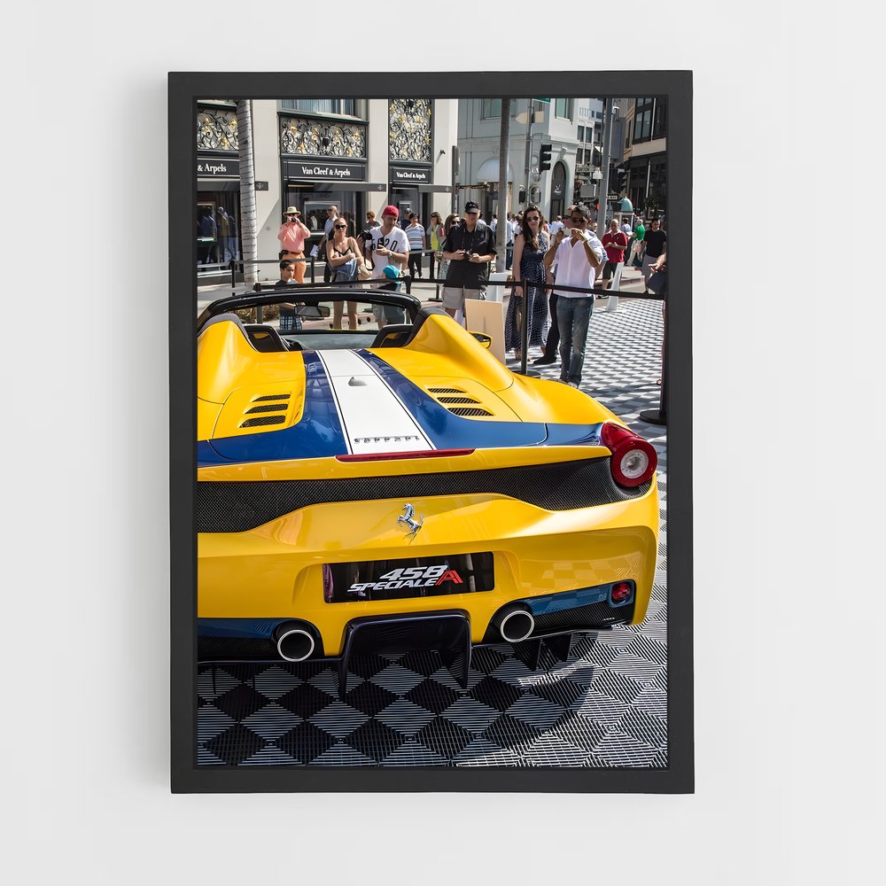 Poster Ferrari Jaune 458 (vue 2)